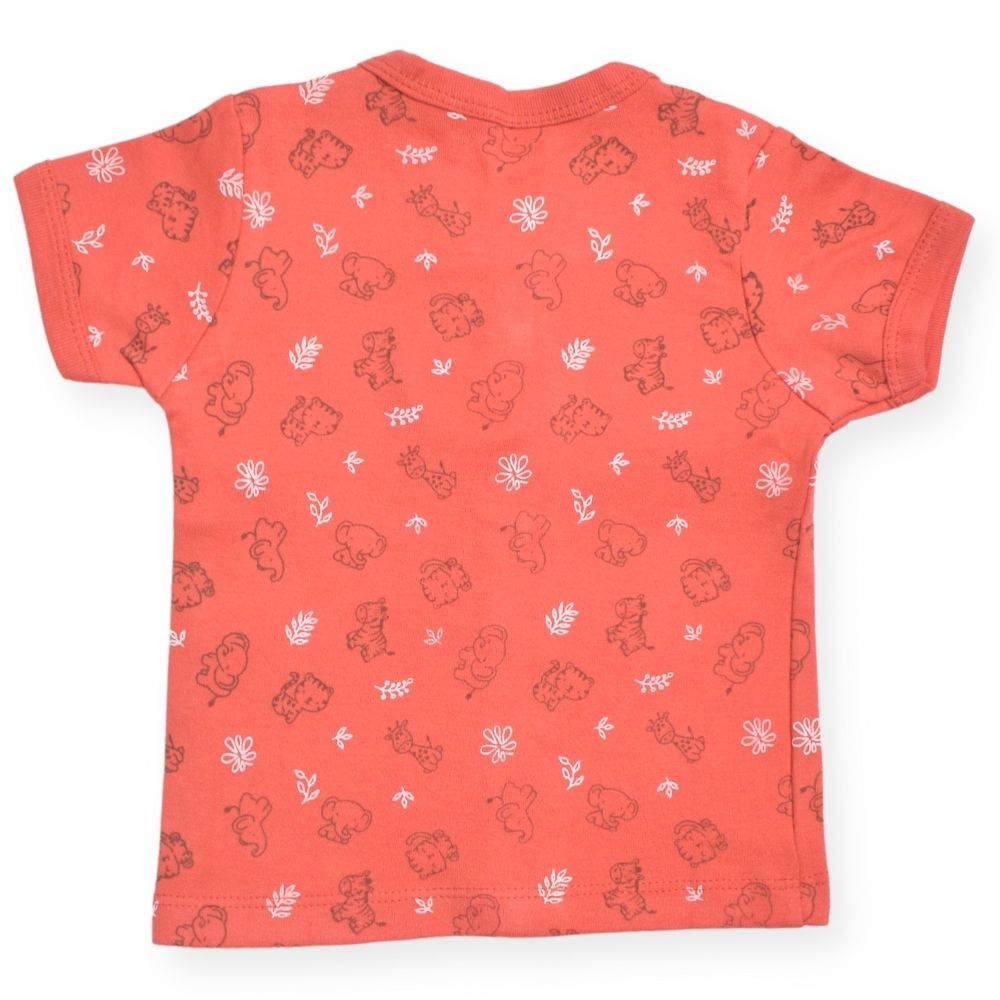 Red Animals Theme Half Sleeves Jabla