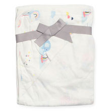 Load image into Gallery viewer, White Elephant And Rainbow Theme Hooded Towels
