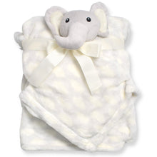 Load image into Gallery viewer, White Printed Blanket With Elephant Security Towel
