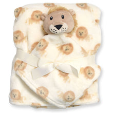 Load image into Gallery viewer, Off White Lion Printed Blanket With Security Towel
