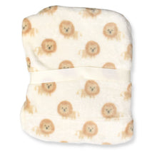 Load image into Gallery viewer, Off White Lion Printed Blanket With Security Towel
