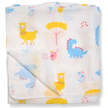 Load image into Gallery viewer, White Animal Printed Cotton Swaddles
