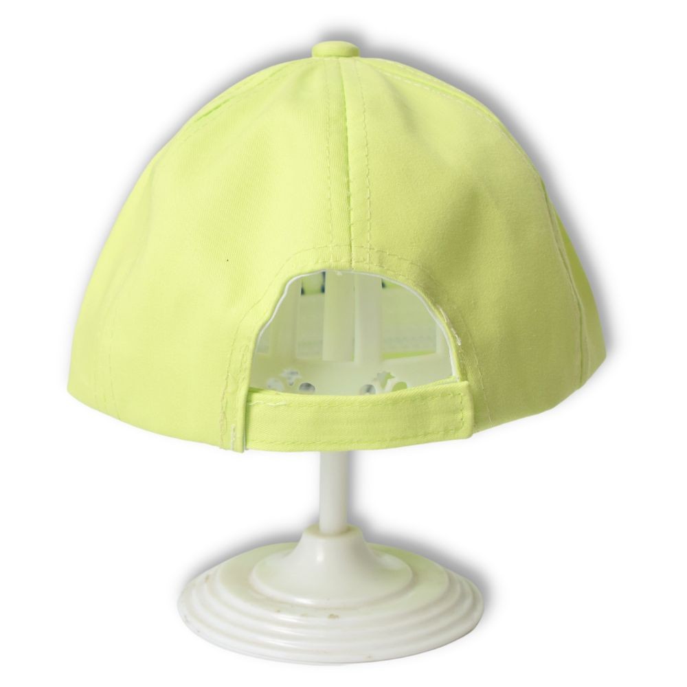 Neon Green Text Embroidered Cap
