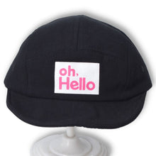 Load image into Gallery viewer, Black Oh Hello Printed Cap
