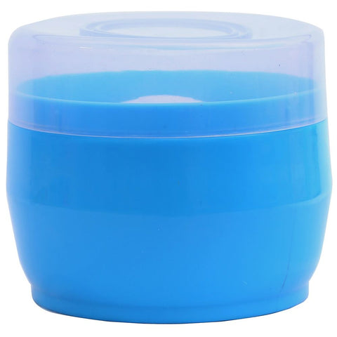 Blue Powder Box With Refillable Powder Puff