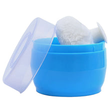 Load image into Gallery viewer, Blue Powder Box With Refillable Powder Puff
