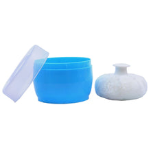 Load image into Gallery viewer, Blue Powder Box With Refillable Powder Puff
