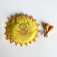 Load image into Gallery viewer, Organic Sun Mustard Seed Pillow &amp; Maracas Set (With Blanket Optional)
