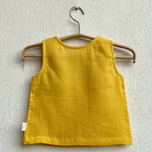 Load image into Gallery viewer, Organic Yellow Jhabla With Indigo Check Pants
