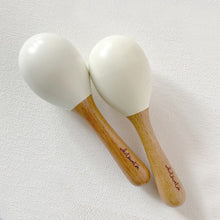 Load image into Gallery viewer, White Wooden Maracas Set

