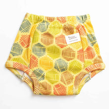 Load image into Gallery viewer, Yellow Striped Hexagon Printed Reusable Padded Underwear
