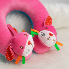 Load image into Gallery viewer, Pink Rabbit  Faced Neck Support Pillow
