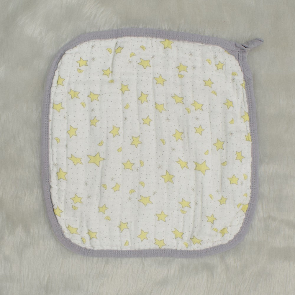 Grey Sheep & Stars Printed Wash Cloths-Set of 3