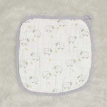 Load image into Gallery viewer, Grey Sheep &amp; Stars Printed Wash Cloths-Set of 3
