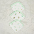 Green Owl Printed Wash Cloths-Set of 3