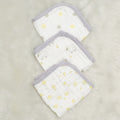 Grey Sheep & Stars Printed Wash Cloths-Set of 3