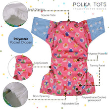 Load image into Gallery viewer, Blue &amp; Pink Reusable Button Training Pants
