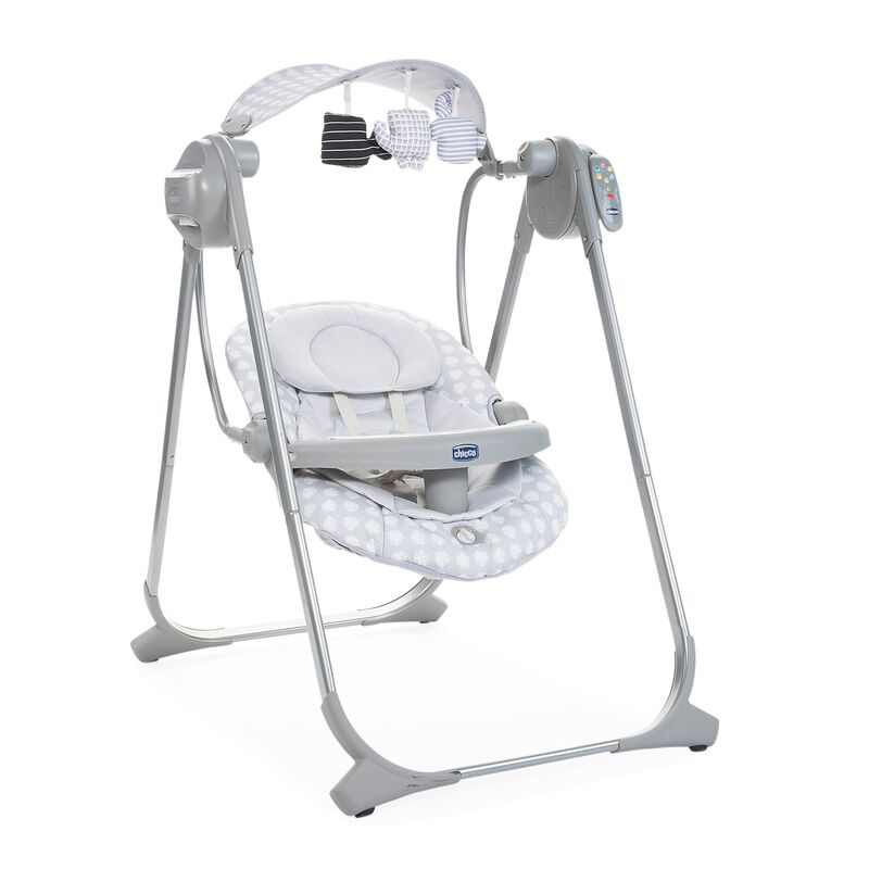 Grey Polly Swing Up Automatic Baby Swing Chair with Remote Control