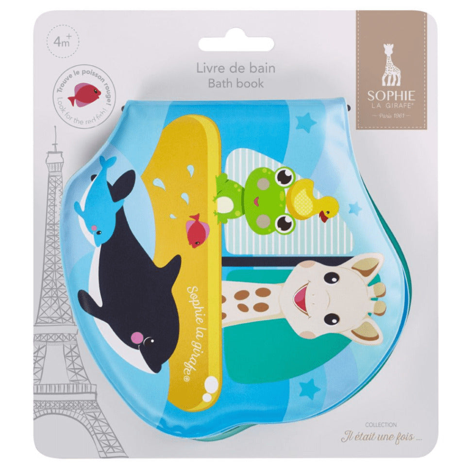 Blue Giraffe Printed Bath Book