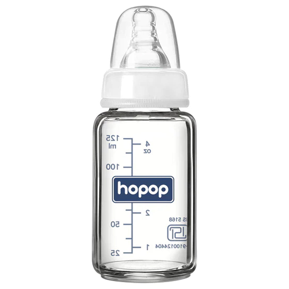 White Premium Slim Neck Glass Feeding Bottle