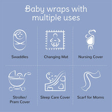 Load image into Gallery viewer, Bird &amp; Giraffe Design Muslin Swaddle Wrap- Pack Of 2

