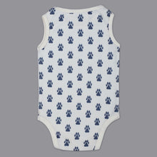 Load image into Gallery viewer, White Paws Printed Sleeveless Onesie
