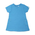 Aqua Plain Half Sleeves Dress