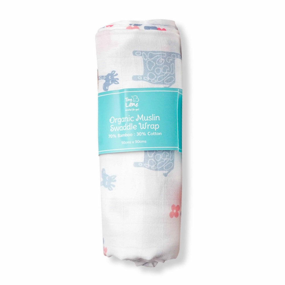 Giraffe Design Muslin Swaddle Wrap