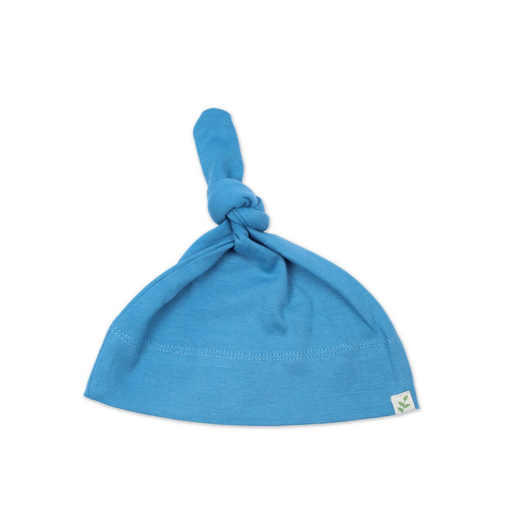 Aqua Plain Knot Hat