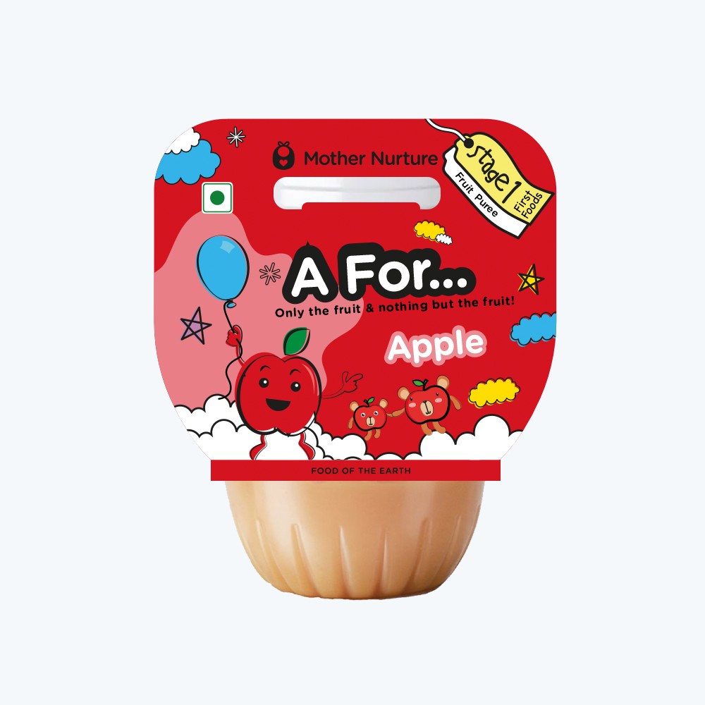 A For Apple Puree Stage 1 Baby Food Pack of 2 - 120gm