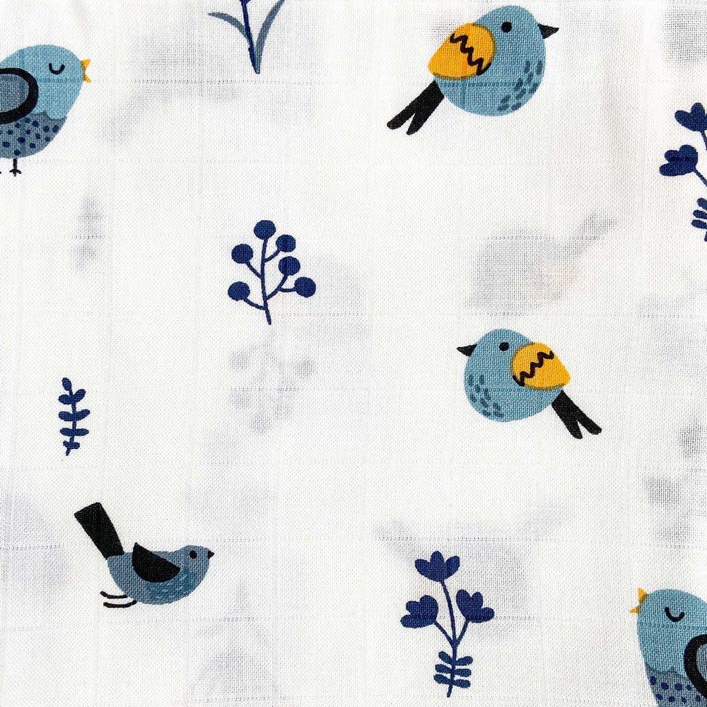 Bird Design Muslin Swaddle Wrap