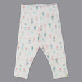 White Floral Printed Leggings