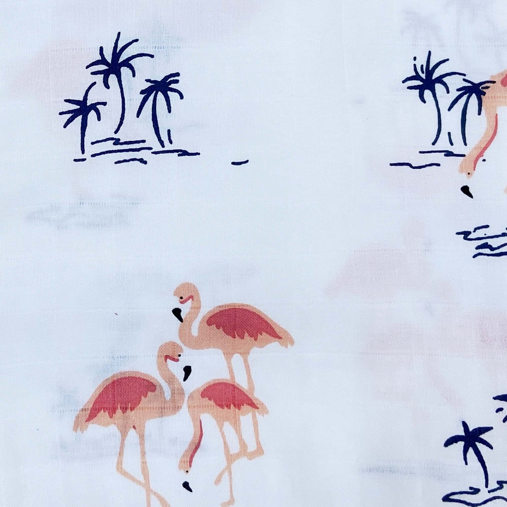 Bird & Flamingo Design Muslin Swaddle Wrap- Pack Of 2