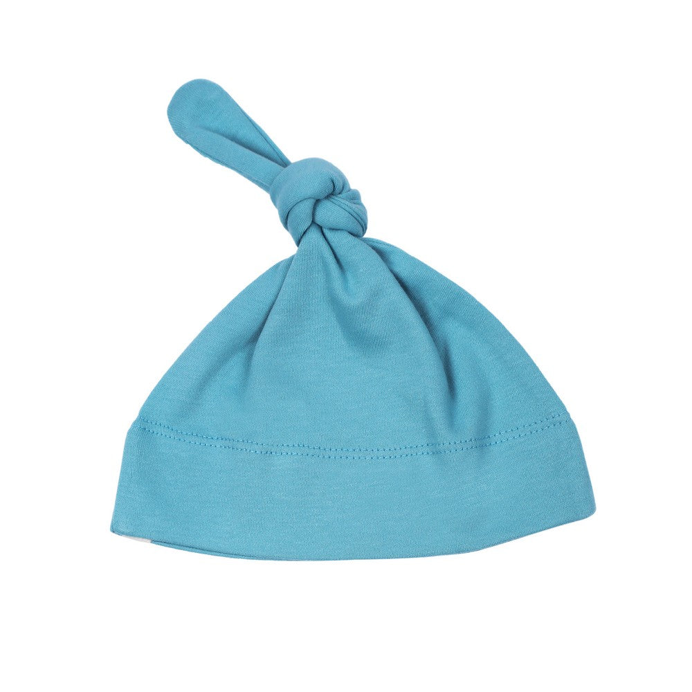 Blue Plain Knot Hat