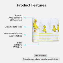 Load image into Gallery viewer, Duck Design Muslin Swaddle Wrap
