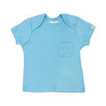 Light Blue Plain Half Sleeves T-Shirt With Front Pocket