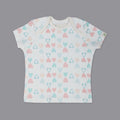 White Heart Printed Half Sleeves T-Shirt