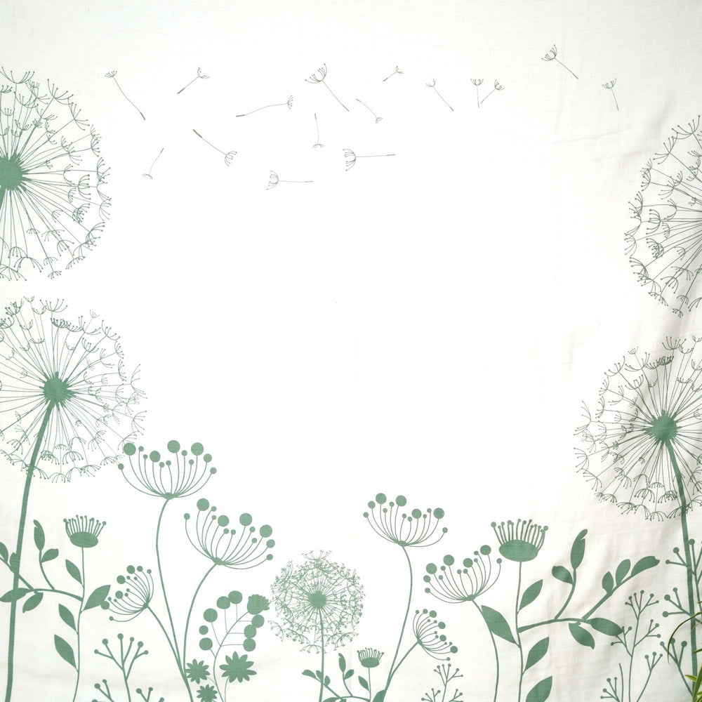 Green Spring Flower Reversible Baby Muslin Blankets