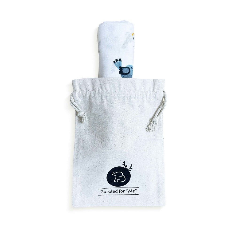 Bird Design Muslin Swaddle Wrap