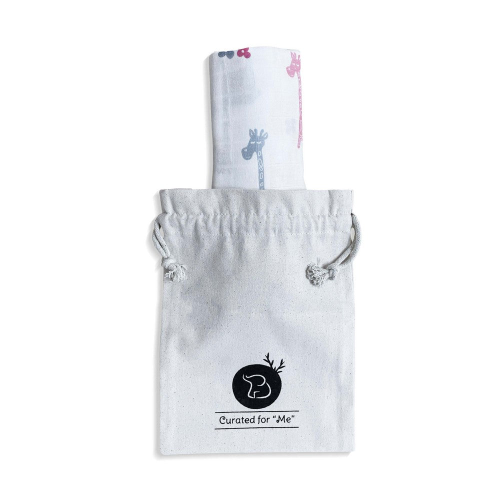 Giraffe Design Muslin Swaddle Wrap