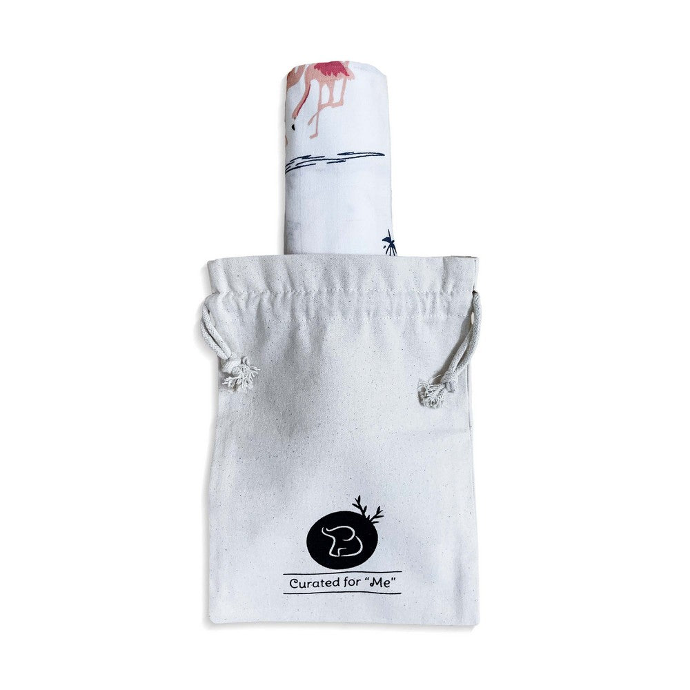 Flamingo Design Muslin Swaddle Wrap
