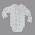White Heart Printed Full Sleeve Onesie