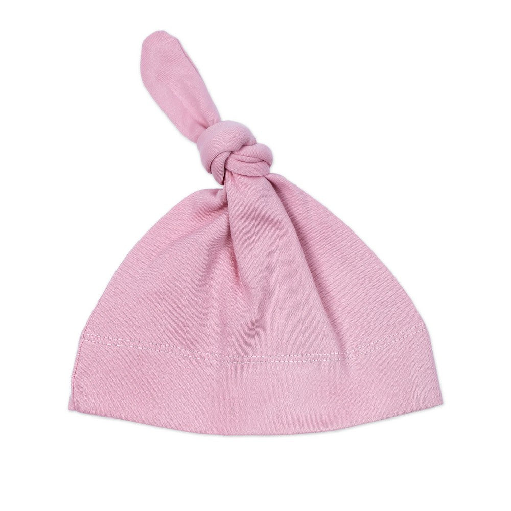 Pink Plain Knot Hat
