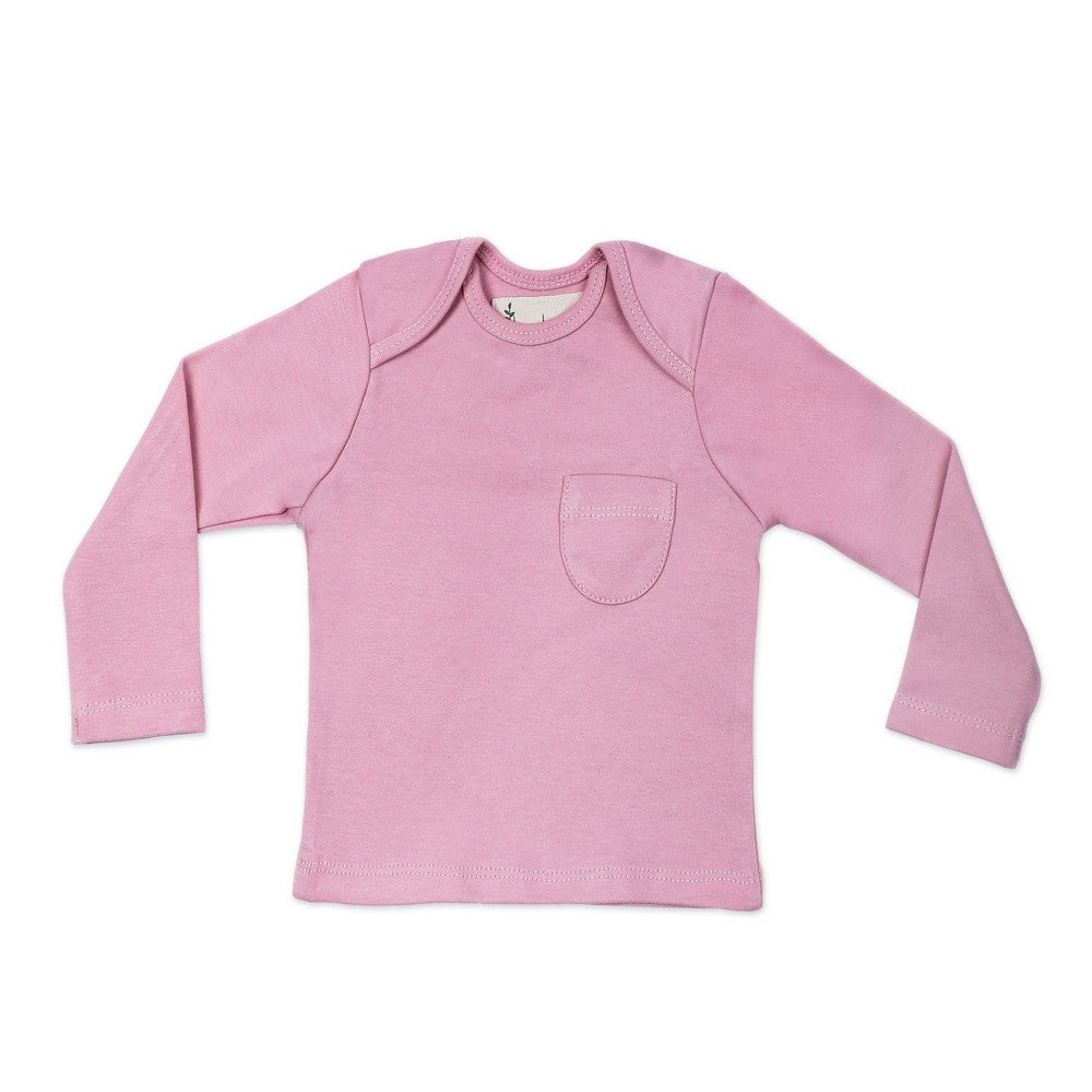 Pink Plain Full Sleeves T-Shirt