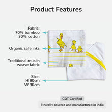 Load image into Gallery viewer, Duck &amp; Classic White Design Muslin Swaddle Wrap- Pack Of 2
