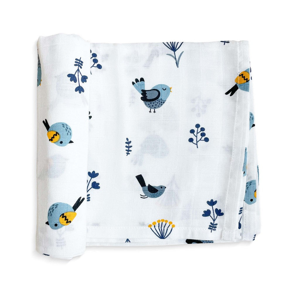 Bird Design Muslin Swaddle Wrap