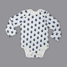 Load image into Gallery viewer, White Paws Printed Full Sleeves Onesie
