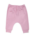 Pink Plain Jogger Pants With Ribbed Cuff