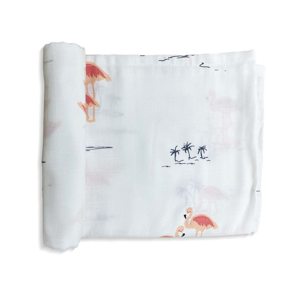 Flamingo Design Muslin Swaddle Wrap