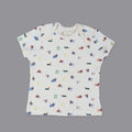 White Aeroplane Printed Half Sleeves T-Shirt
